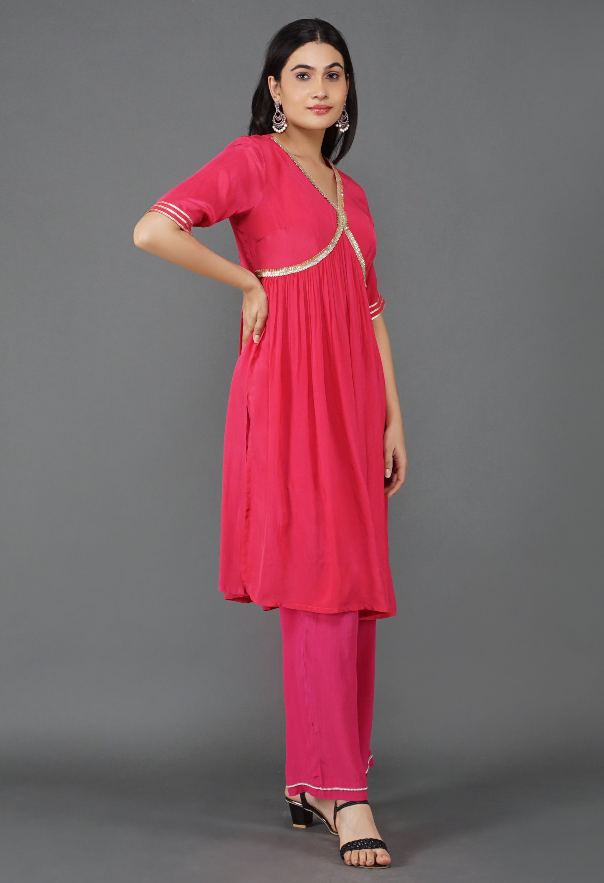 Aaliya Crepe Kurta Set | Crepe Kurta Set Online for Women